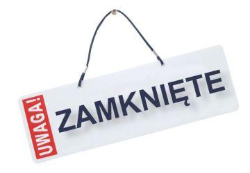 Sklep i kawiarnia na pływalni zamknięte